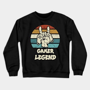 Gamer Legend Funny Video Gamer Gift T-Shirt Crewneck Sweatshirt